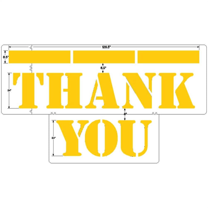 Newstripe Burger King 24 Inch Thank You w/ Bar Stencil