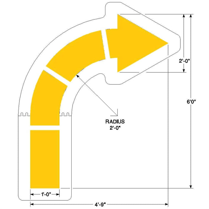 Newstripe Burger King 6 Foot Curve Arrow