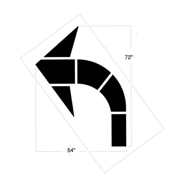 Newstripe Curved Arrow Stencils