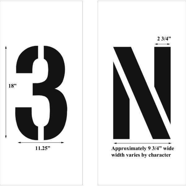 Newstripe Individual Numbers 1/16 inch(63mil)