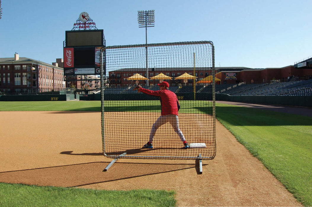 Premium 1st Base/ Fungo Protective Screen 7ftx7ft W/Net