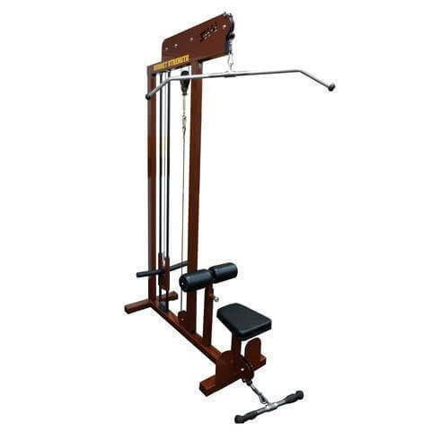 Wright Equipment Lat Pulldown Low Row Combo Plate Loaded Black Frame Black Upholstery