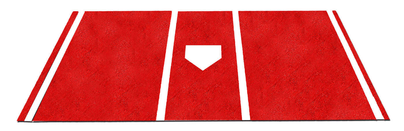 Pro Turf Home Plate Mat - 6'X12' Red