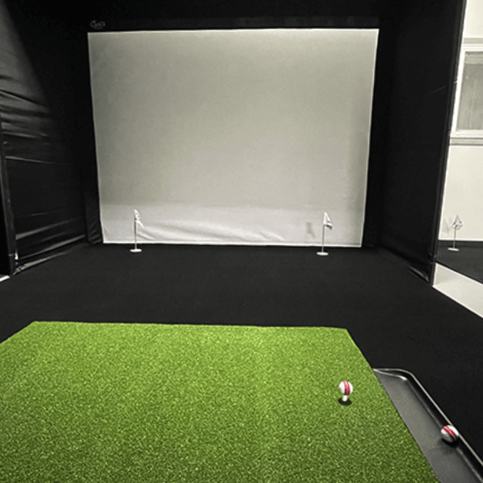 Big Moss Midnight Shadow Golf Simulator Putting Turf for Carl's Place DIY Enclosure