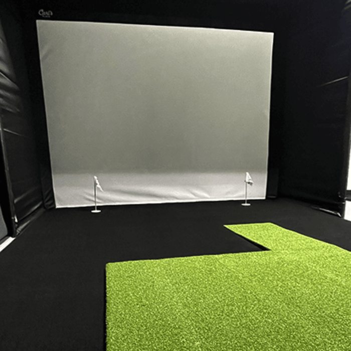 Big Moss Midnight Shadow Golf Simulator Putting Turf for Carl's Place DIY Enclosure