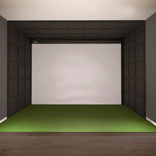 Carl's Place Built-In Screen with Padded Walls and Ceiling Panels.