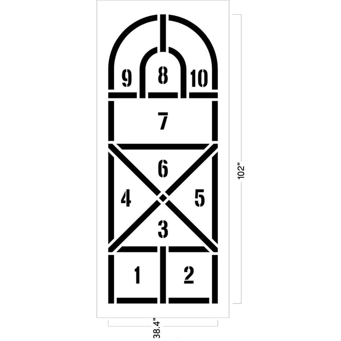 Newstripe Arched Hopscotch Playground Stencil