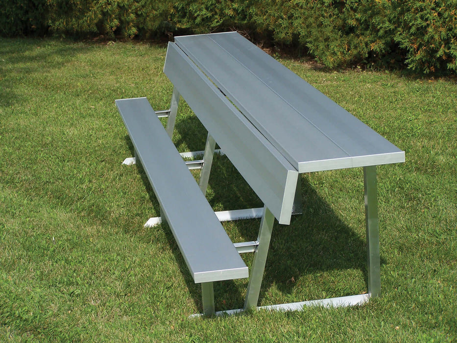 8'' Portable Team Bench W/ Back & Shelf