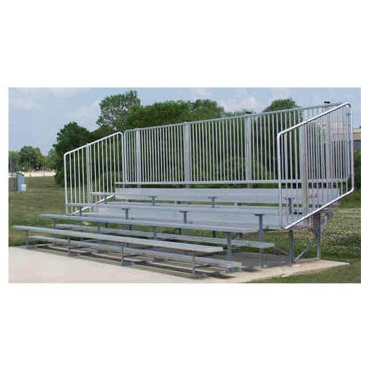 4 or 5 Row Aluminum Bleachers with Fencing