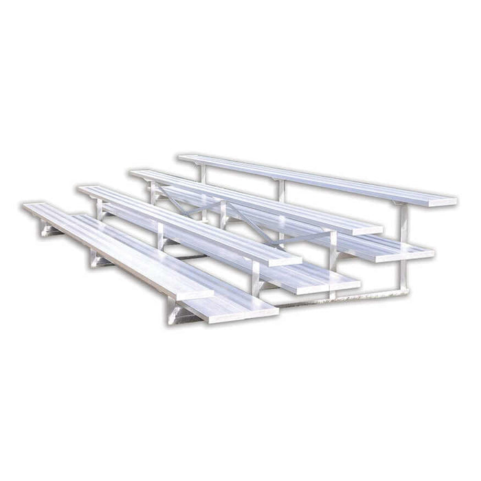 Jaypro Bleacher - 15' (4 Row - Double Foot Plank) - All Aluminum BLDP-4AL