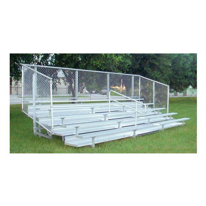 4 or 5 Row Aluminum Bleachers with Fencing