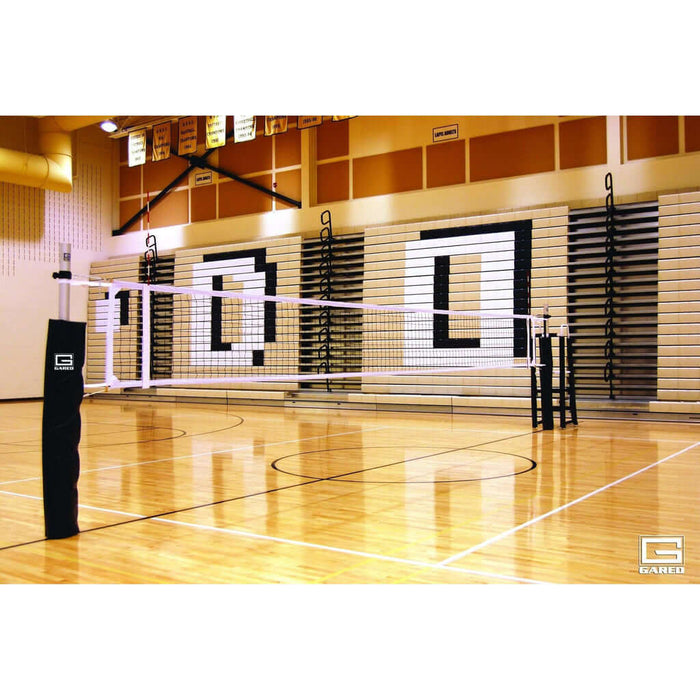Gared 3 1/2" OD Rallyline Scholastic Telescopic One-Court Volleyball System