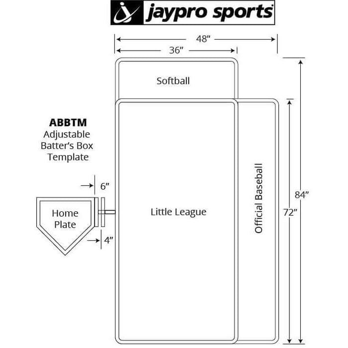 Jaypro Batter's Box Template - Adjustable ABBTM