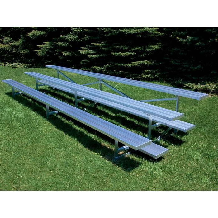 Jaypro Bleacher - 15' (3 Row - Single Foot Plank) - All Aluminum BLCH-3AL