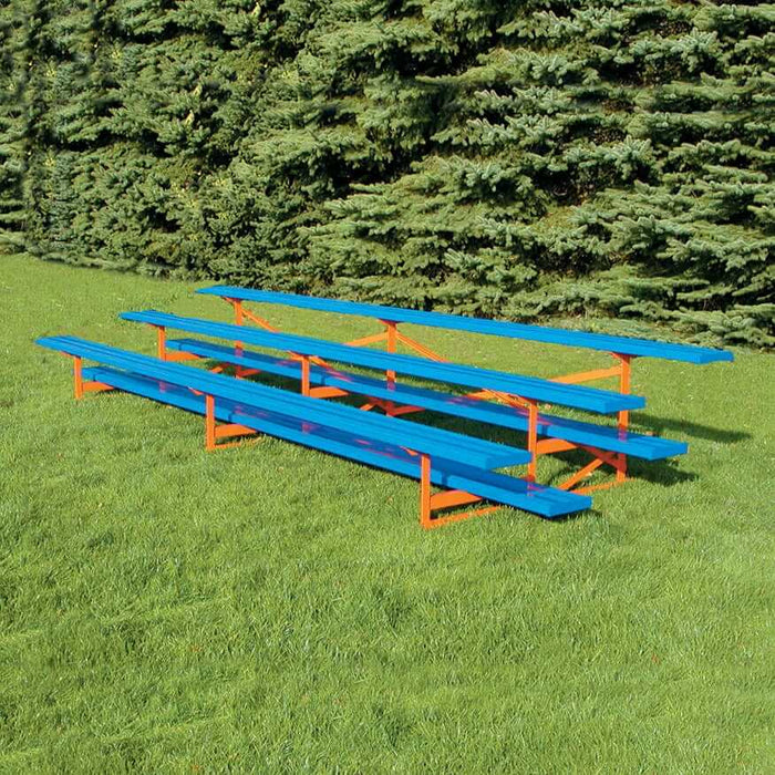 Jaypro Bleacher - 15' (3 Row - Single Foot Plank) - All Aluminum (Powder Coated) BLCH-3ALPC