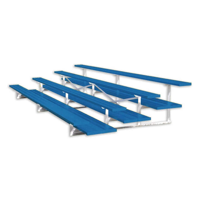 Jaypro Bleacher - 15' (4 Row - Double Foot Plank) - All Aluminum (Powder Coated) BLDP-4ALPC