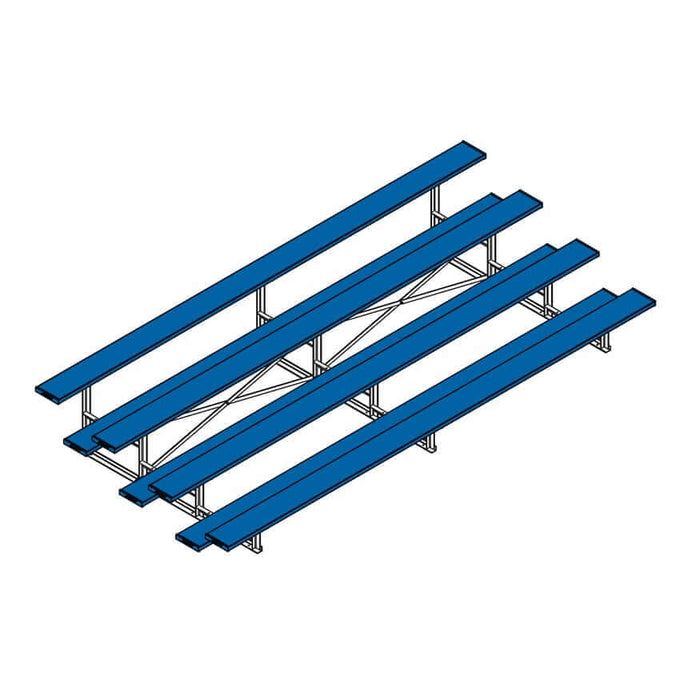 Jaypro Bleacher - 15' (4 Row - Single Foot Plank) - Standard, Outdoor (Powder Coated) BLCH-4PC