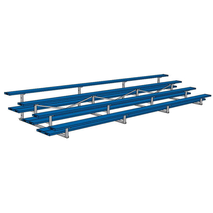 Jaypro Bleacher - 21' (4 Row - Double Foot Plank) - All Aluminum (Powder Coated) BLDP-421ALPC