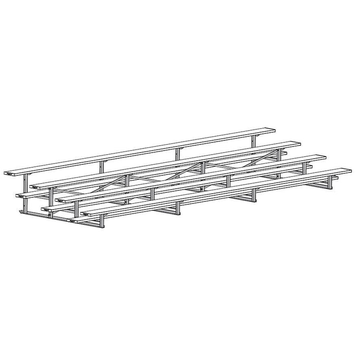 Jaypro Bleacher - 21' (4 Row - Single Foot Plank) - All Aluminum BLCH-421AL