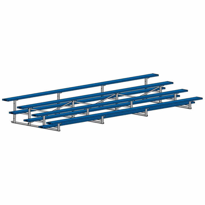 Jaypro Bleacher - 21' (4 Row - Single Foot Plank) - All Aluminum (Powder Coated) BLCH-421ALPC