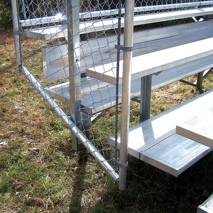 Jaypro Bleacher - 21' (5 Row - Single Foot Plank with Chain Link Rail) - Enclosed BLCH-521C