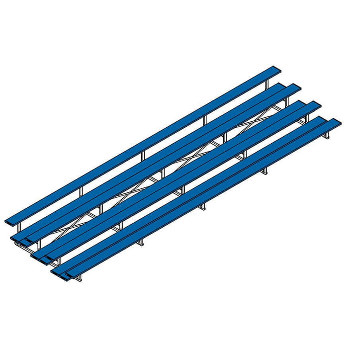 Jaypro Bleacher - 27' (4 Row - Double Foot Plank) - All Aluminum (Powder Coated) BLDP-427ALPC