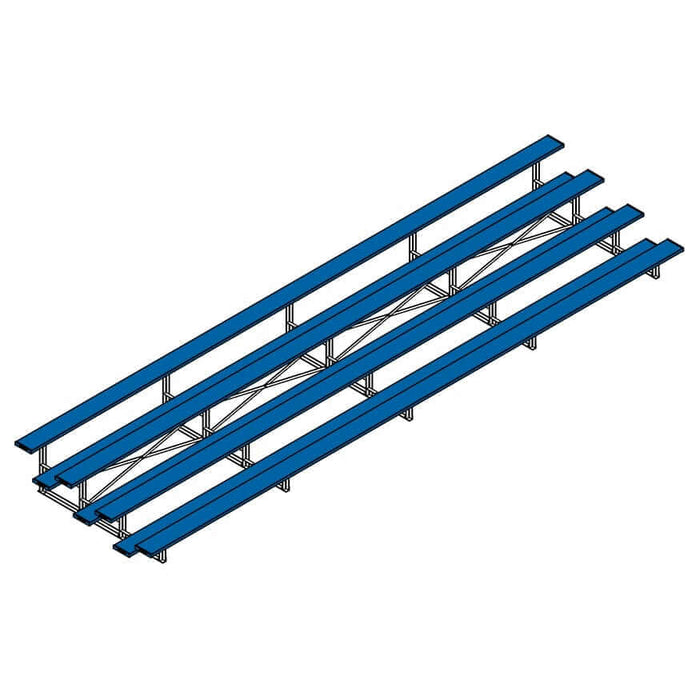 Jaypro Bleacher - 27' (4 Row - Single Foot Plank) - Standard, Outdoor (Powder Coated) BLCH-427PC