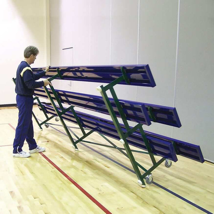 Jaypro Bleacher - 27' (4 Row - Single Foot Plank) - Standard, Outdoor (Powder Coated) BLCH-427PC