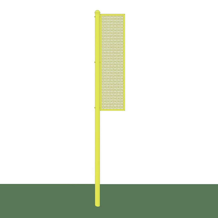 Jaypro Foul Poles - Collegiate (Surface Mount) (12') - (Yellow) BBSBFP-12SM