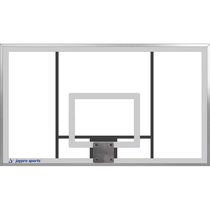 Jaypro Gooseneck Basketball System (4-1/2" Pole with 4' Offset) 72"W x 42"H Acrylic Backboard