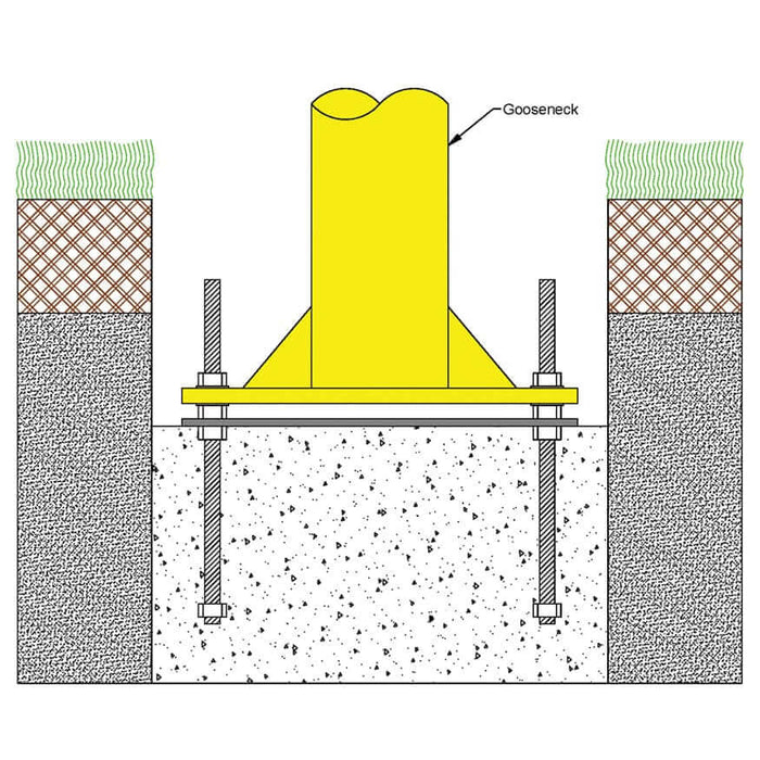 Jaypro Max-1 Football Goal Posts 20' Uprights 8' Offset (Leveling Plate)