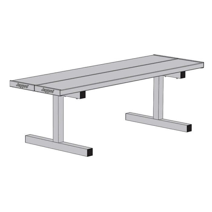 Jaypro Portable Courtside Bench - 5 ft. (Double Plank) DPB50