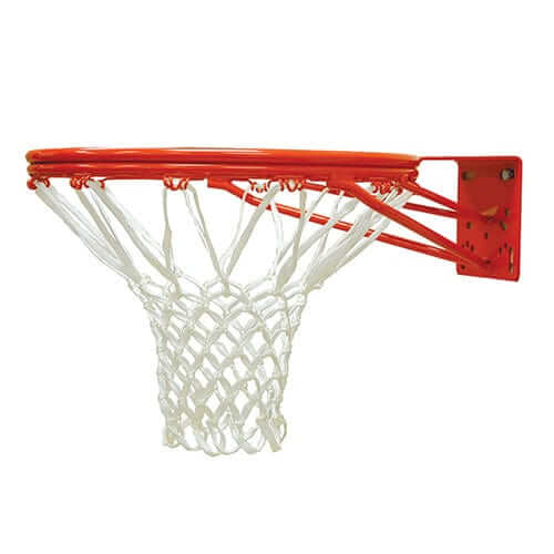 Jaypro Straight Post Basketball System (4-1/2" Pole with 4' Offset) 56"W x 36"H Aluminum Fan Backboard