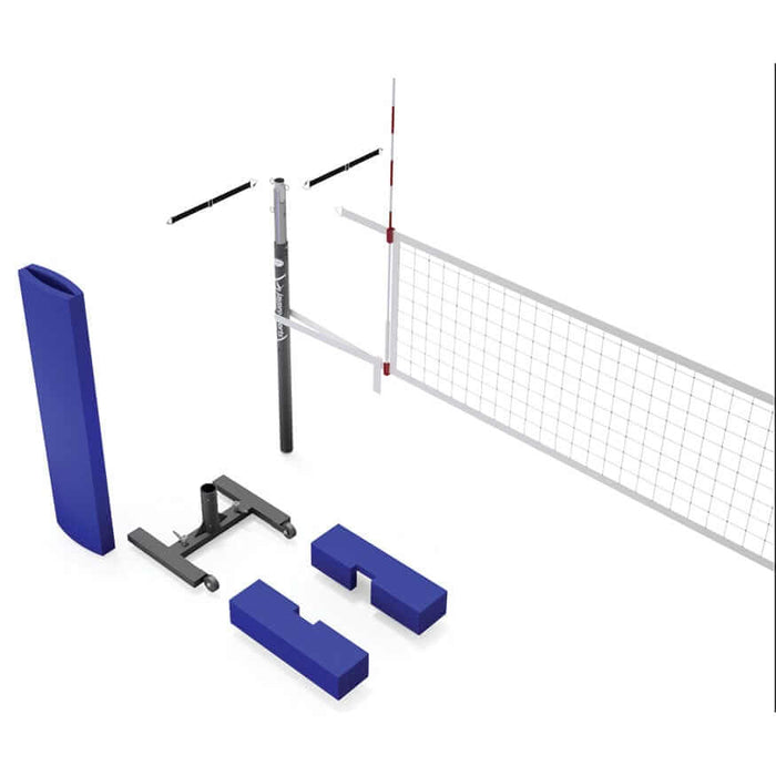 Jaypro T-Base Competition Volleyball Net Center Upright System (FeatherLite Pin-Stop Height Adjust Upright)
