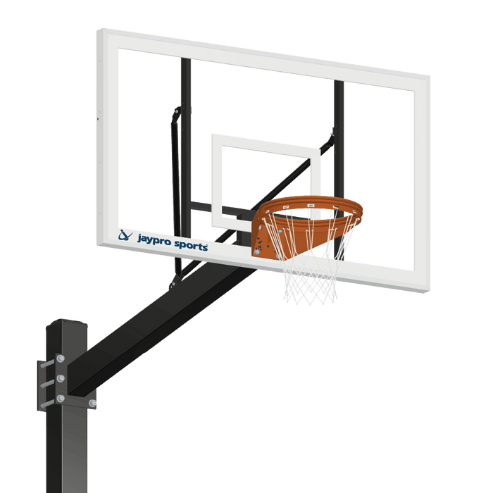 Jaypro Titan Basketball System (6"x 6" Pole with 6' Offset) 72" Acrylic Backboard (Surface Mount)