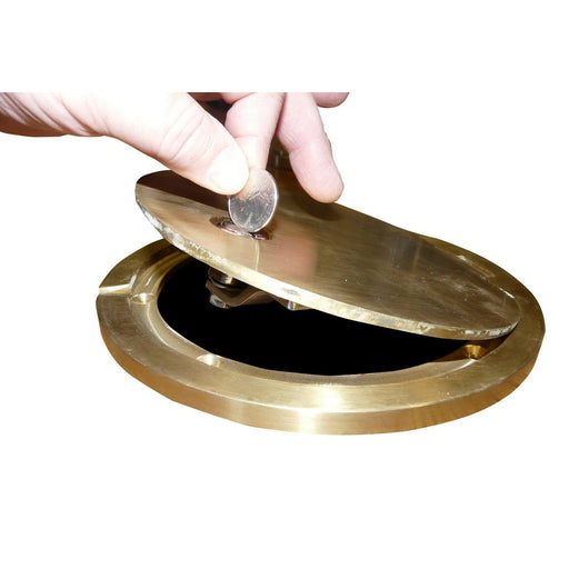 Bison Inc.Bison Floating Floor Socket with Lockable Brass Hinged Cover PlateVB23LK