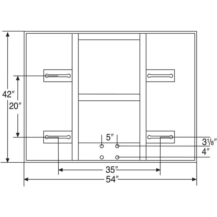 Bison Inc.Bison 42″ x 54″ Glass Conversion BackboardBA407C