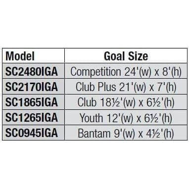 Bison IncBison ShootOut 4" Square Aluminum Permanent/Semi Permanent Soccer Goals (Pair)SC0945IGA